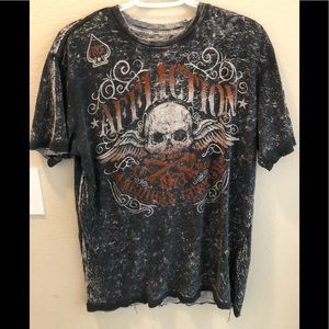 Affliction short sleeve t shirt reversible